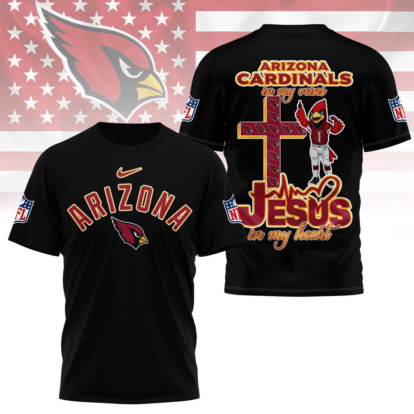 LIMITED EDITION - NEW PREMIUM NFL20 ARC ARIZONA CARDINALS UNISEX T-SHIRT