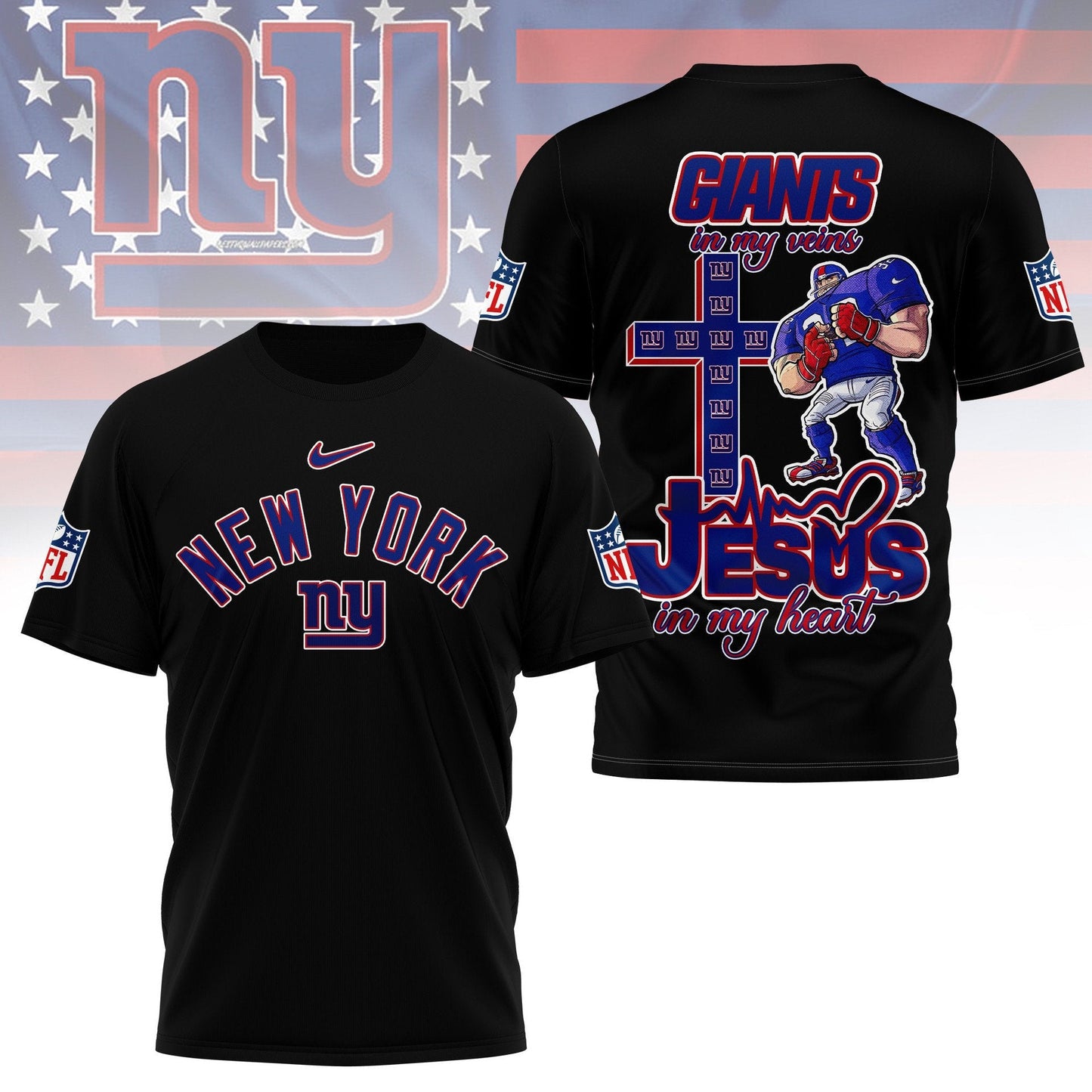 LIMITED EDITION - NEW PREMIUM NFL32 NYG  NEW YORK GIANTS UNISEX T-SHIRT