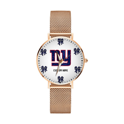 LIMITED EDITION - NEW CUSTOMIZED NFL32 NYG NEW YORK GIANTS HAND WATCH