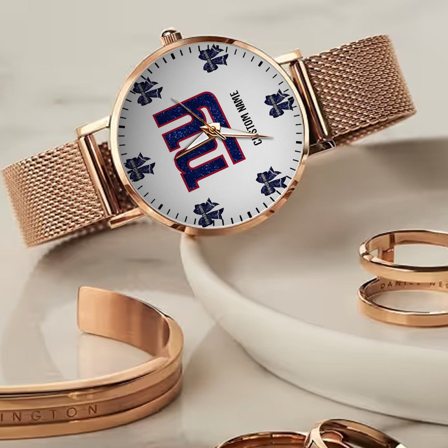LIMITED EDITION - NEW CUSTOMIZED NFL32 NYG NEW YORK GIANTS HAND WATCH