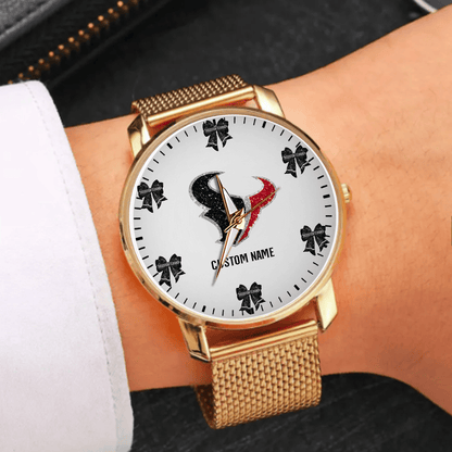 LIMITED EDITION - NEW CUSTOMIZED NFL15 HTT HOUSTON TEXANS HAND WATCH
