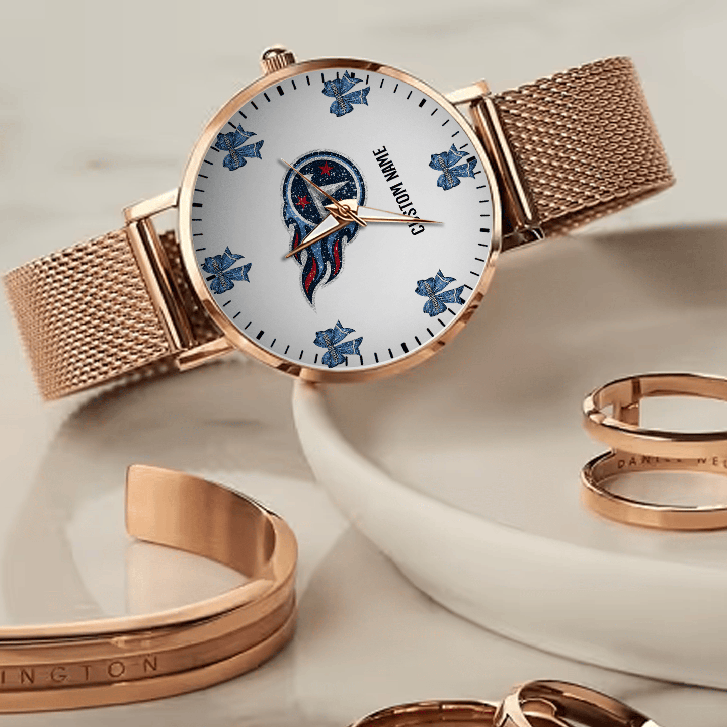 LIMITED EDITION - NEW CUSTOMIZED NFL31 TST TENNESSEE TITANS HAND WATCH