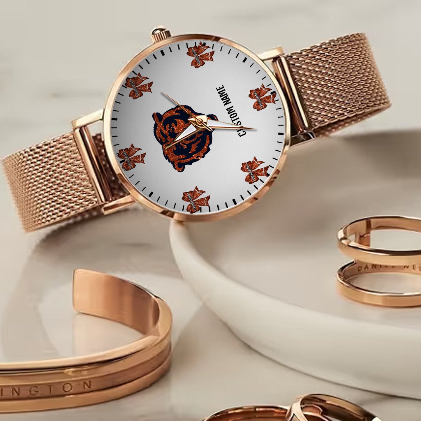 LIMITED EDITION - NEW CUSTOMIZED NFL26 CCB CHICAGO BEARS HAND WATCH