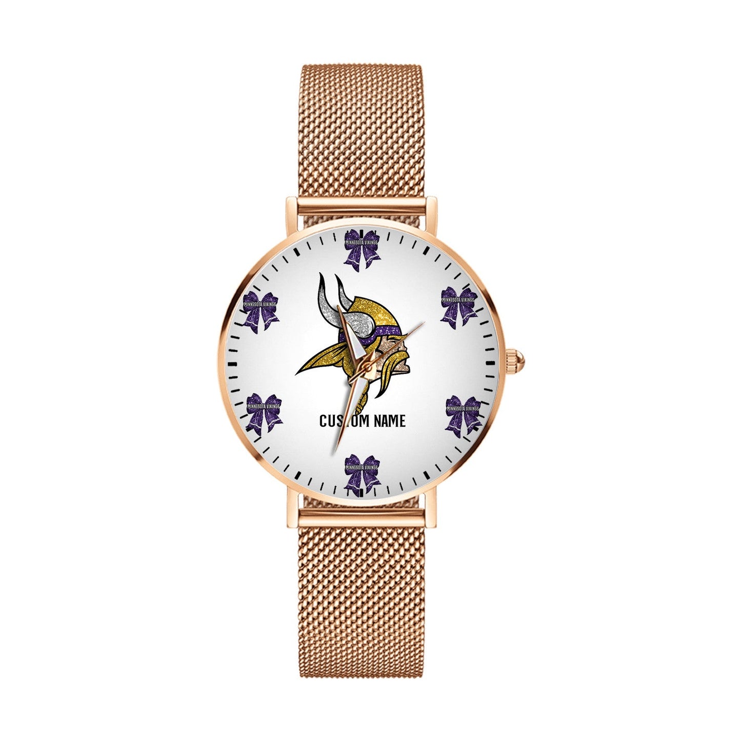 LIMITED EDITION - NEW CUSTOMIZED NFL05 MVK MINNESOTA VIKINGS HAND WATCH