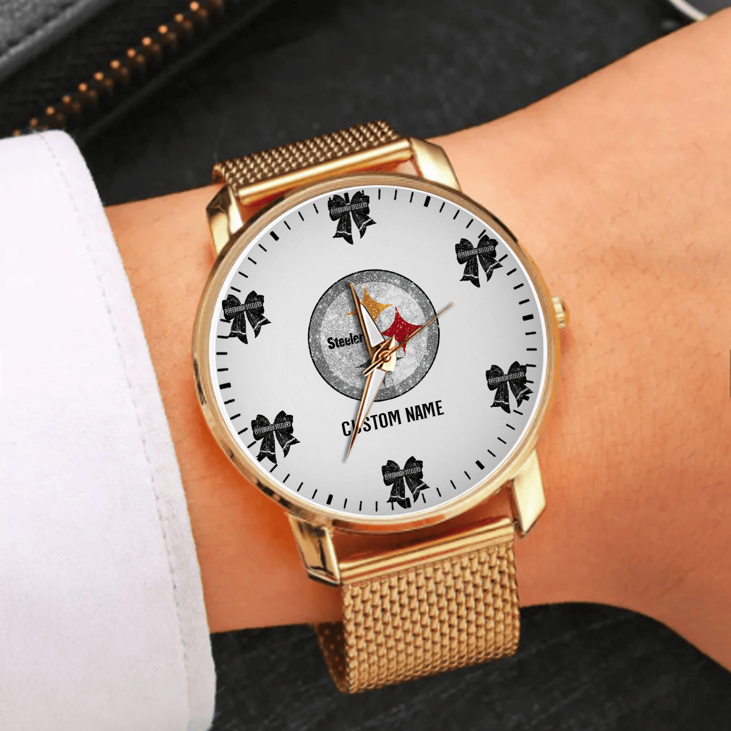 LIMITED EDITION - NEW CUSTOMIZED NFL14 PSB PITTSBURGH STEELERS HAND WATCH