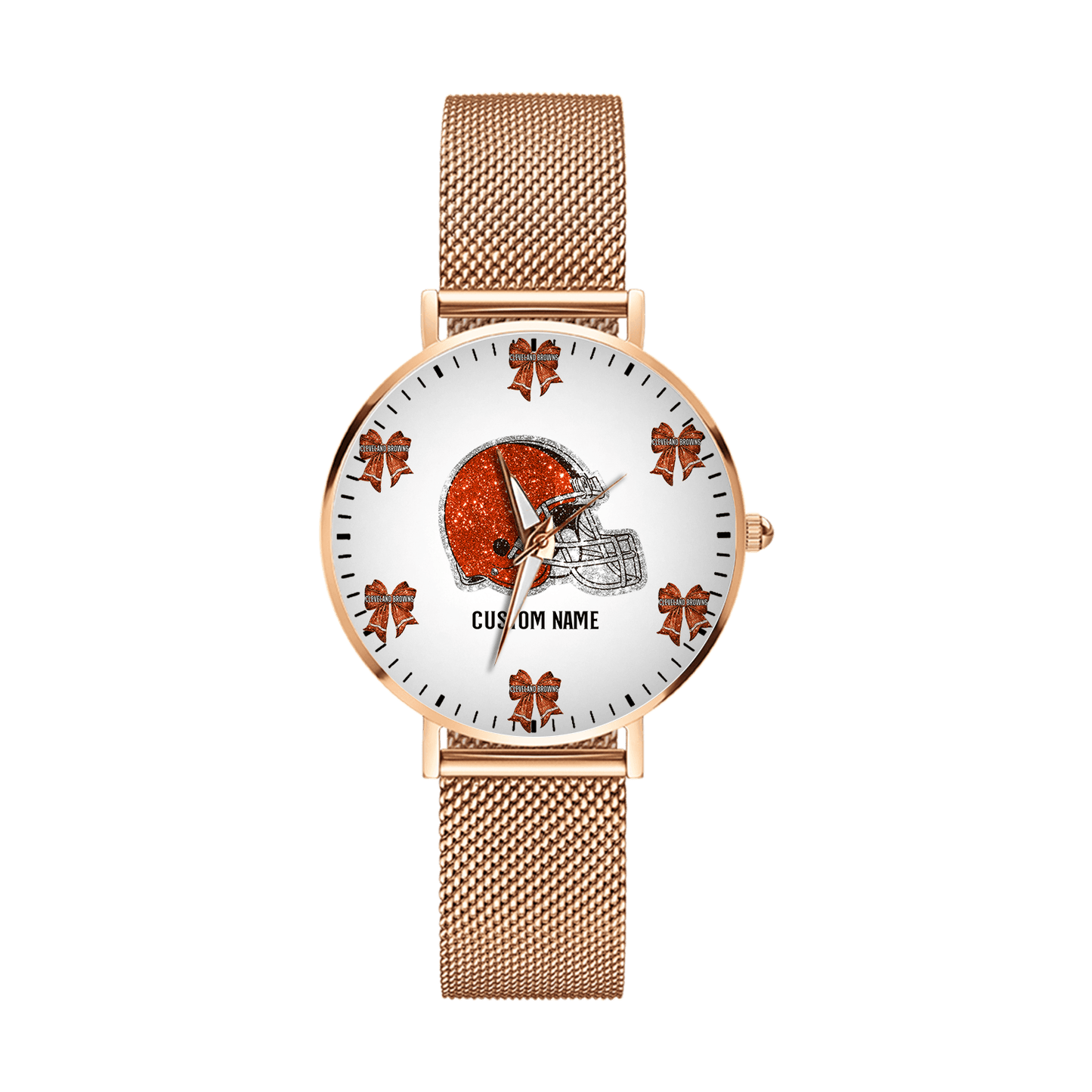 LIMITED EDITION - NEW CUSTOMIZED NFL29 CLB CLEVELAND BROWNS HAND WATCH