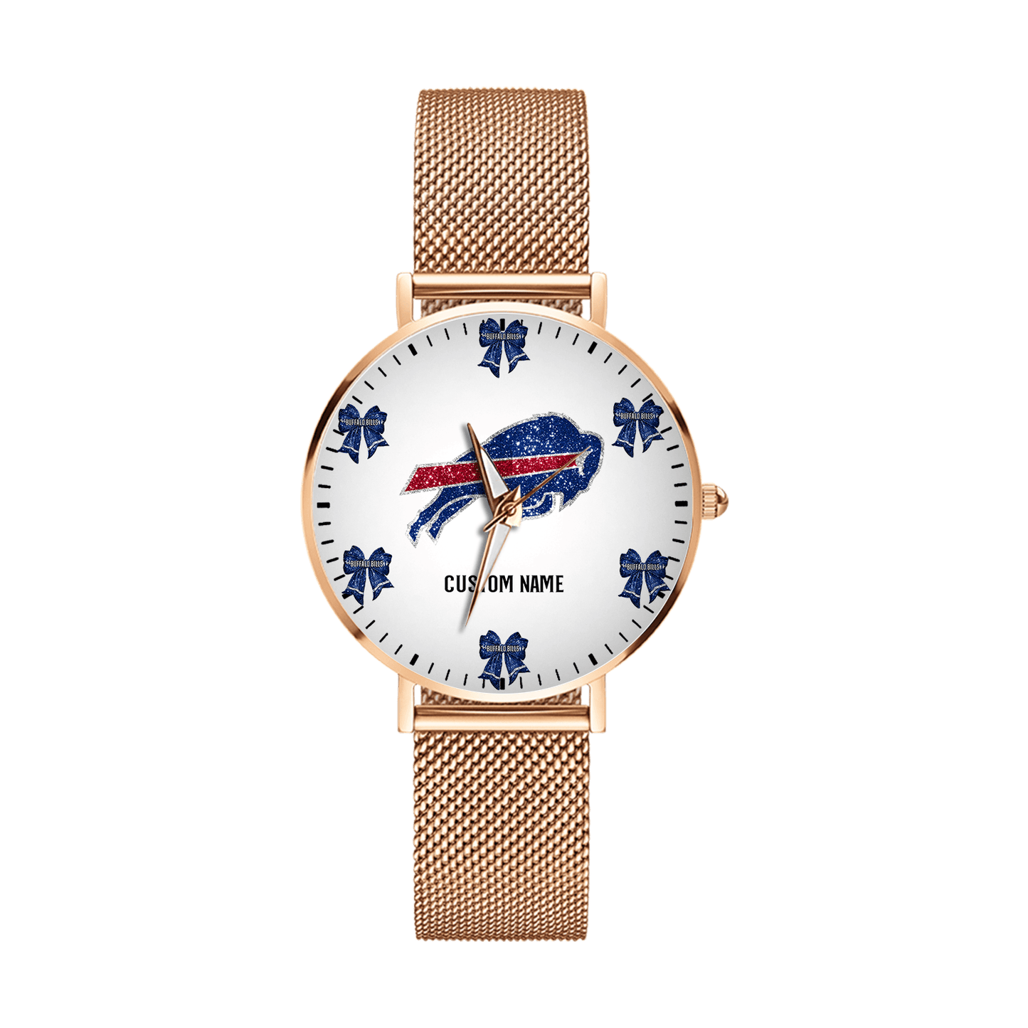 LIMITED EDITION - NEW CUSTOMIZED NFL03 BFB BUFFALO BILLS HAND WATCH
