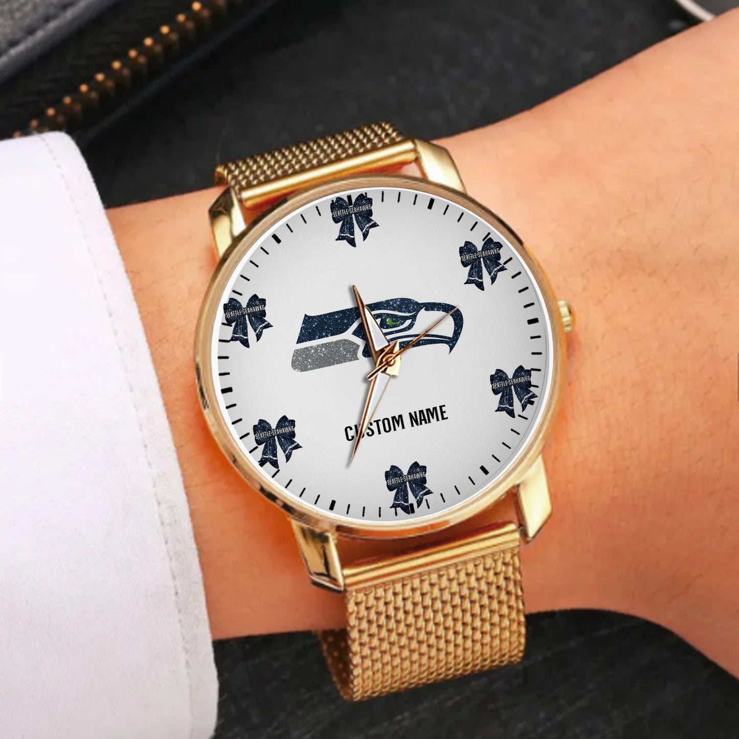 LIMITED EDITION - NEW CUSTOMIZED NFL06 SSH SEATTLE SEAHAWKS HAND WATCH