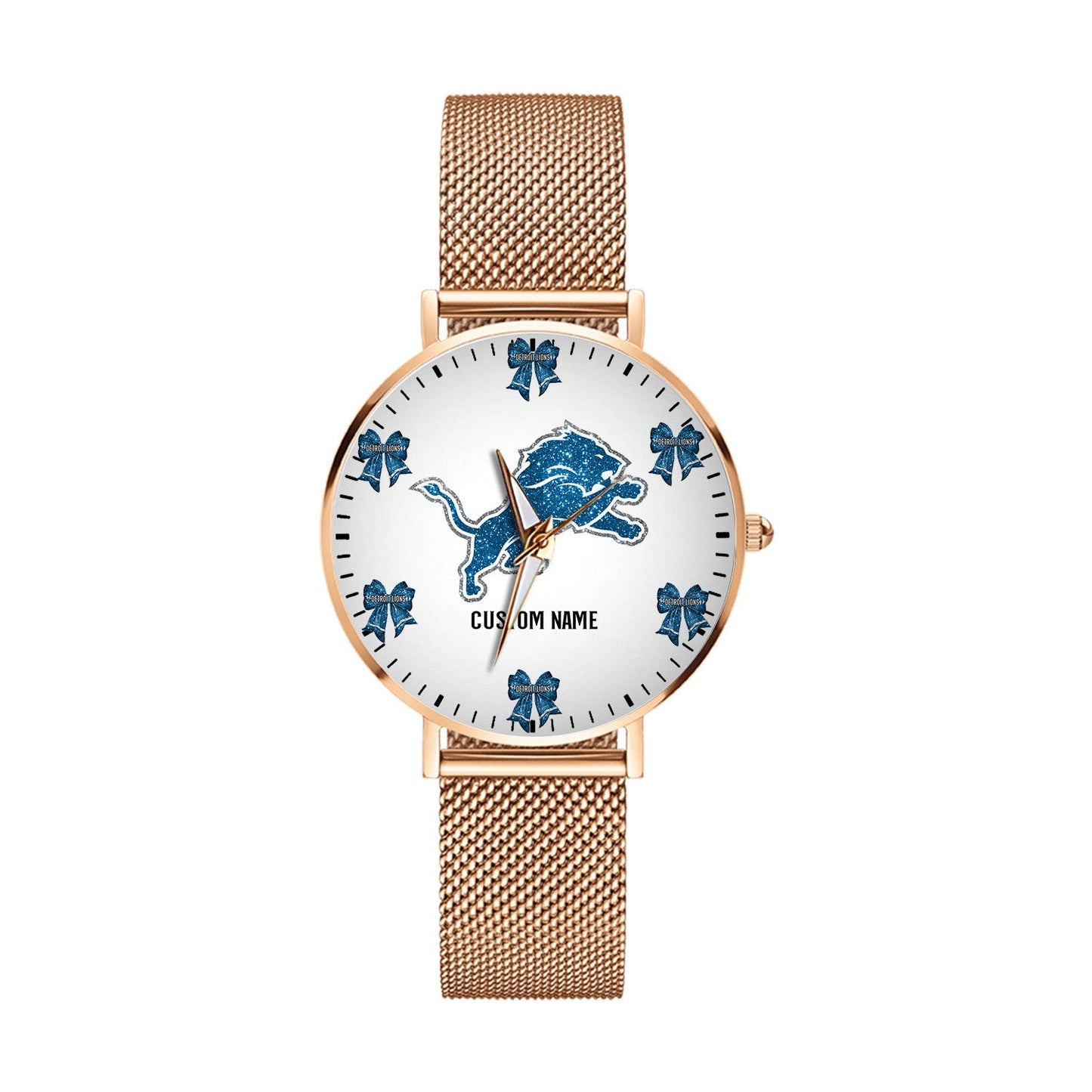 LIMITED EDITION - NEW CUSTOMIZED NFL04 DTL DETROIT LIONS HAND WATCH