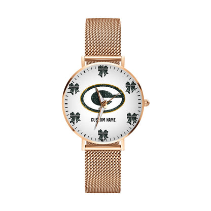 LIMITED EDITION - NEW CUSTOMIZED NFL08 GBP GREEN BAY PACKERS HAND WATCH