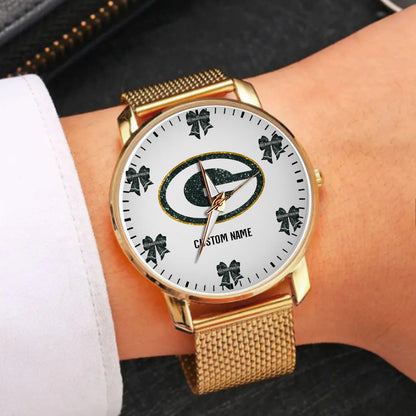 LIMITED EDITION - NEW CUSTOMIZED NFL08 GBP GREEN BAY PACKERS HAND WATCH