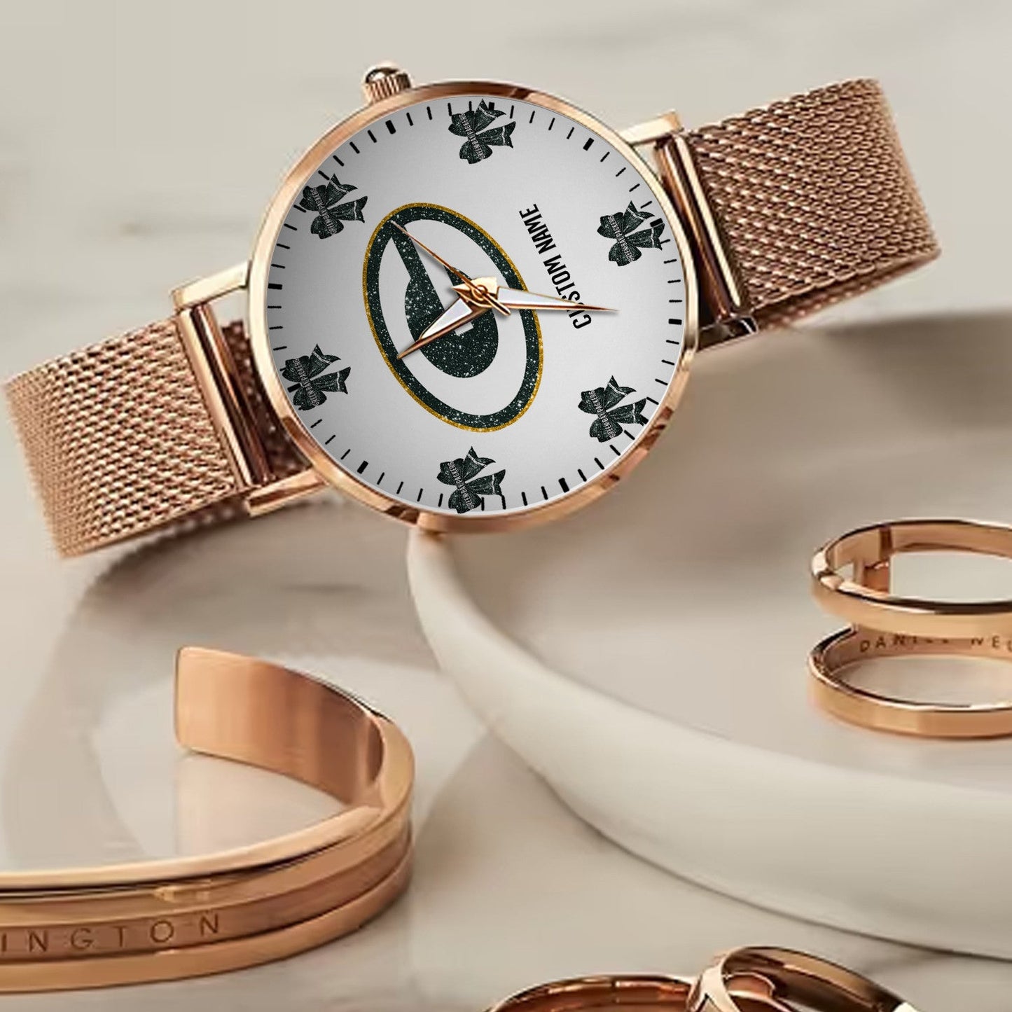 LIMITED EDITION - NEW CUSTOMIZED NFL08 GBP GREEN BAY PACKERS HAND WATCH