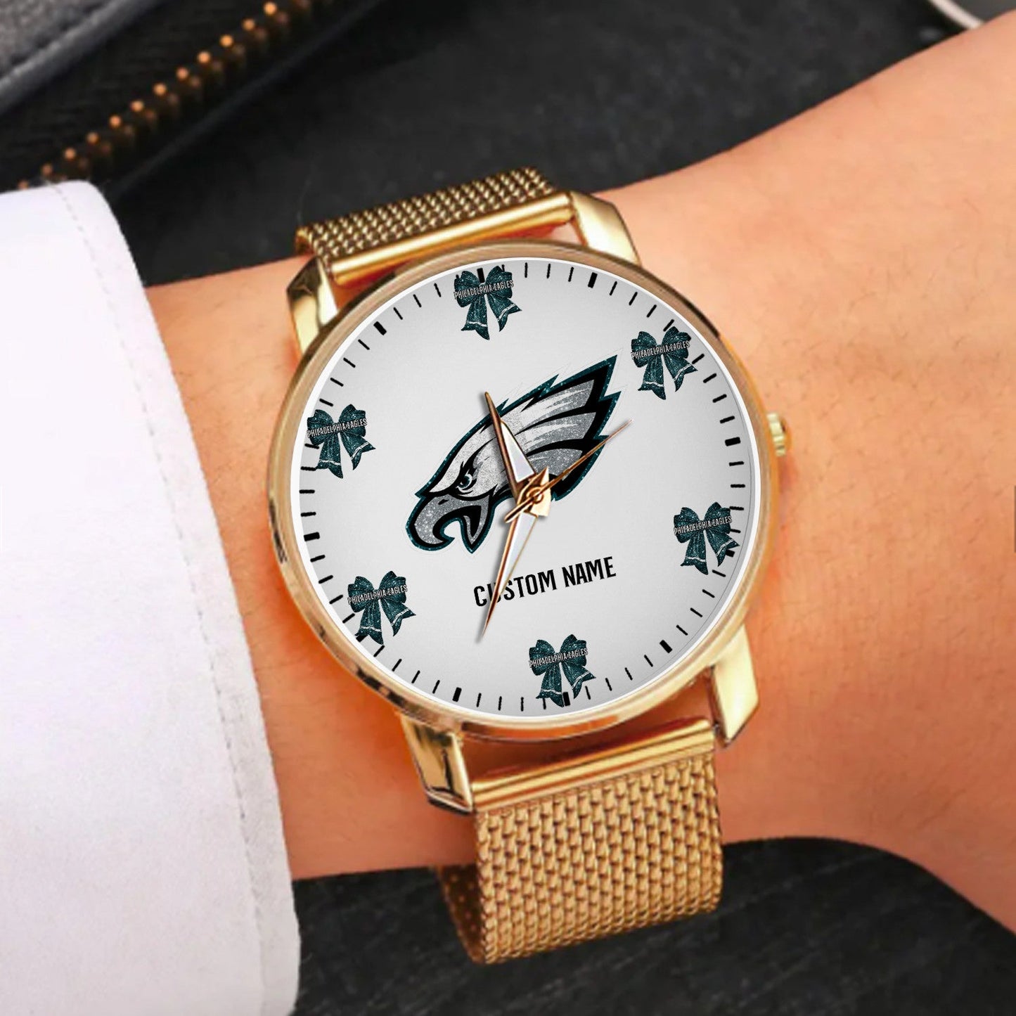 LIMITED EDITION - NEW CUSTOMIZED NFL02 PPE PHILADELPHIA EAGLES HAND WATCH
