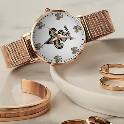 LIMITED EDITION - NEW CUSTOMIZED NFL24 NOS NEW ORLEANS SAINTS HAND WATCH