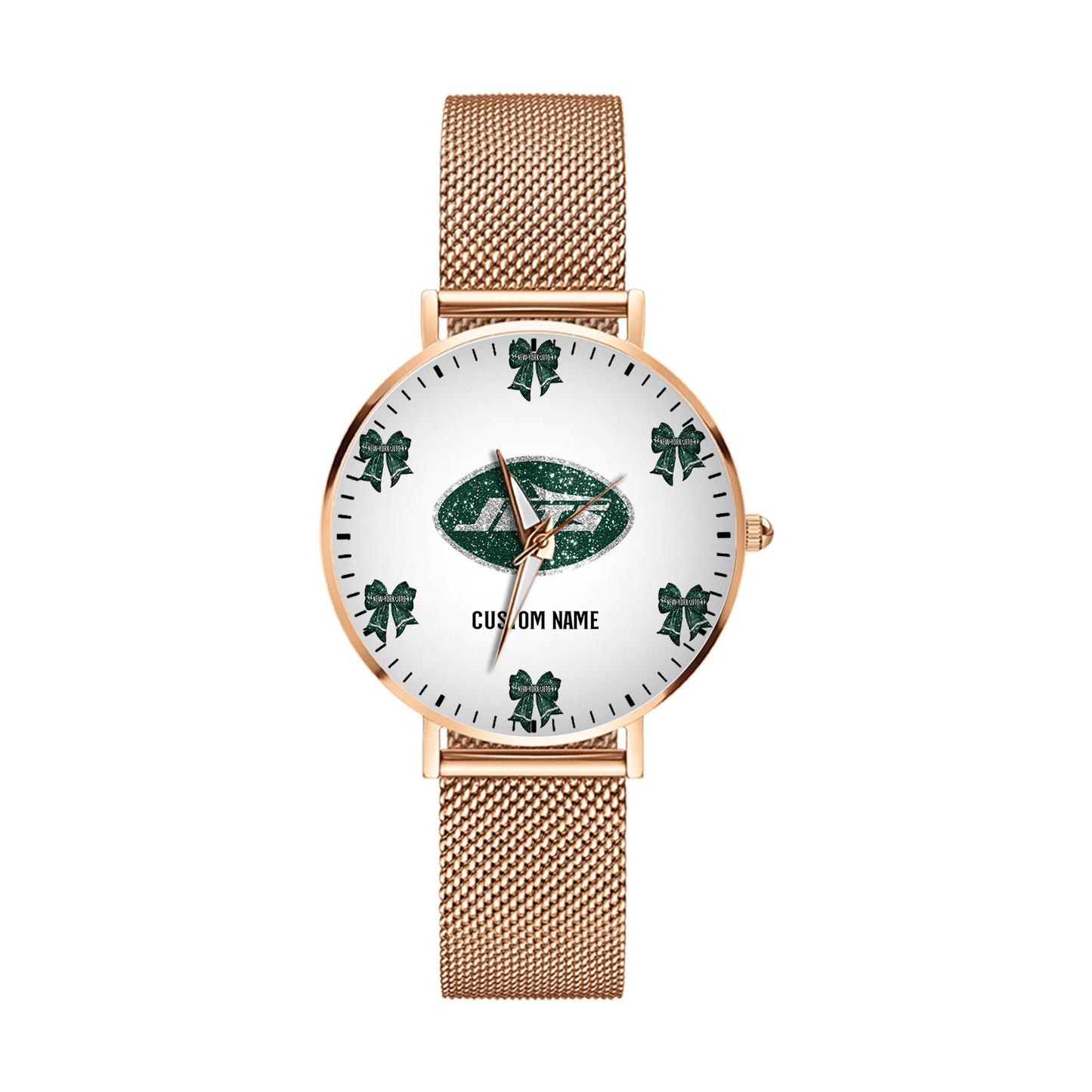 LIMITED EDITION - NEW CUSTOMIZED NFL25 NYJ NEW YORK JETS HAND WATCH