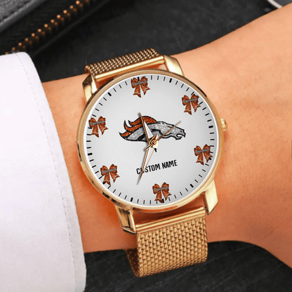 LIMITED EDITION - NEW CUSTOMIZED NFL13 DVB DENVER BRONCOS HAND WATCH