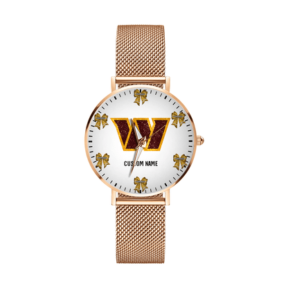 LIMITED EDITION - NEW CUSTOMIZED NFL12 WTC WASHINGTON COMMANDERS HAND WATCH