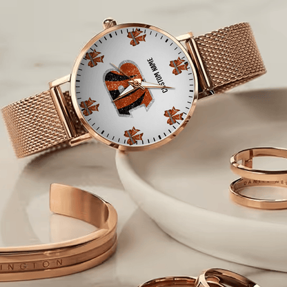 LIMITED EDITION - NEW CUSTOMIZED NFL16 CCB CINCINNATI BENGALS HAND WATCH