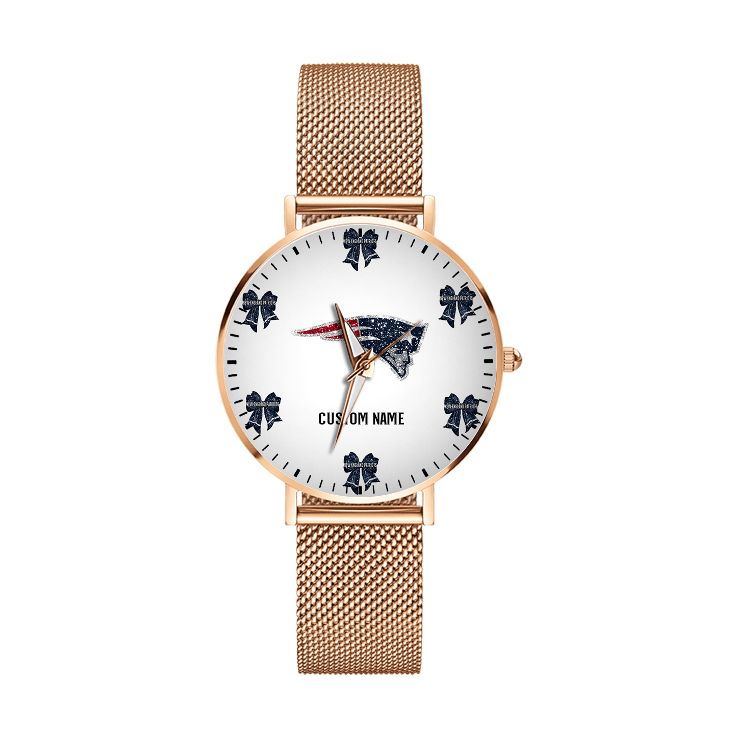 LIMITED EDITION - NEW CUSTOMIZED NFL27 NEP NEW ENGLAND PATRIOTS HAND WATCH