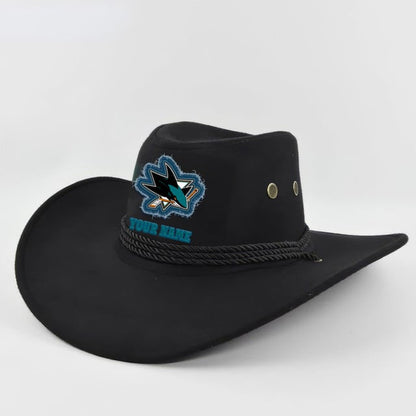 LIMITED EDITION - NEW CUSTOMIZED NHL32 SJS SAN JOSE SHARKS COWBOY HAT