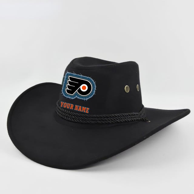 LIMITED EDITION - NEW CUSTOMIZED NHL27 PPF PHILADELPHIA FLYERS COWBOY HAT