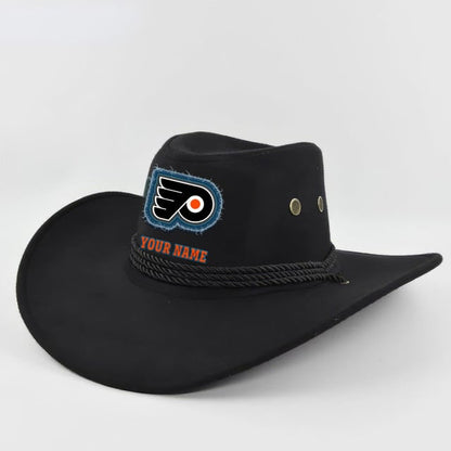LIMITED EDITION - NEW CUSTOMIZED NHL27 PPF PHILADELPHIA FLYERS COWBOY HAT