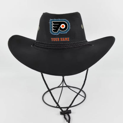 LIMITED EDITION - NEW CUSTOMIZED NHL27 PPF PHILADELPHIA FLYERS COWBOY HAT