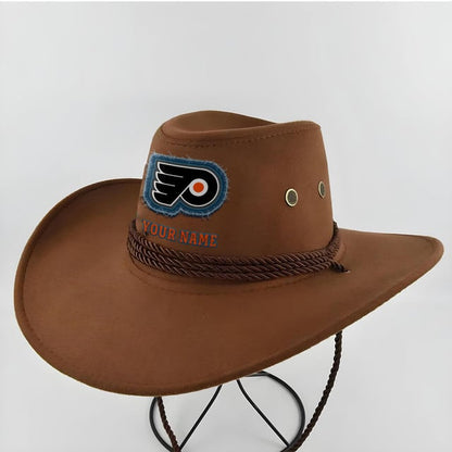 LIMITED EDITION - NEW CUSTOMIZED NHL27 PPF PHILADELPHIA FLYERS COWBOY HAT