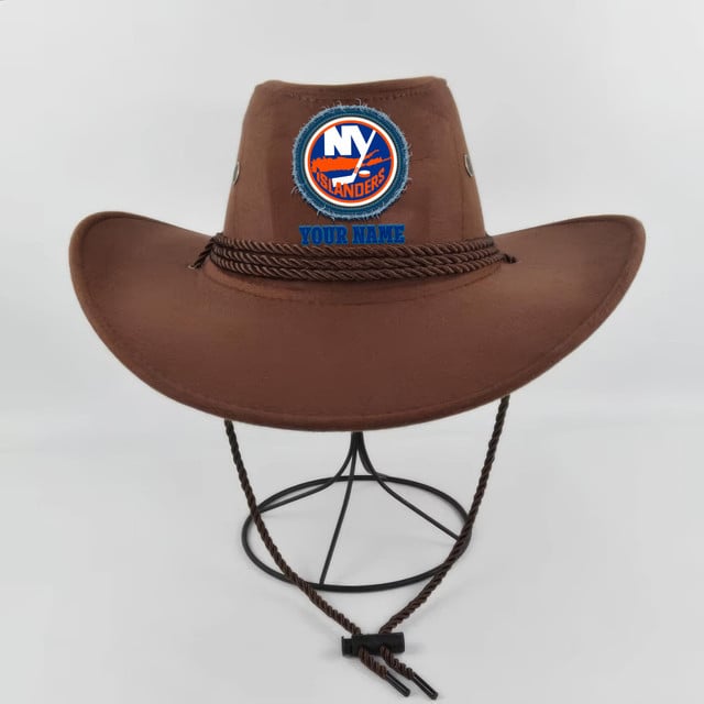 LIMITED EDITION - NEW CUSTOMIZED NHL25 NYI NEW YORK ISLANDERS COWBOY HAT