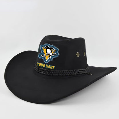 LIMITED EDITION - NEW CUSTOMIZED NHL26 PBP PITTSBURGH PENGUINS COWBOY HAT