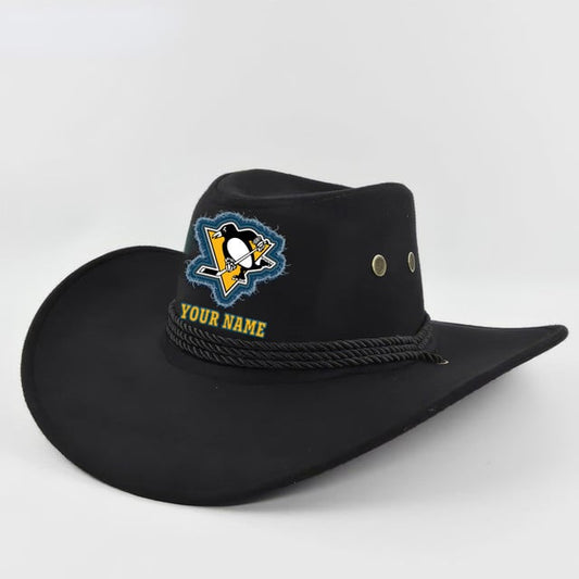 LIMITED EDITION - NEW CUSTOMIZED NHL26 PBP PITTSBURGH PENGUINS COWBOY HAT