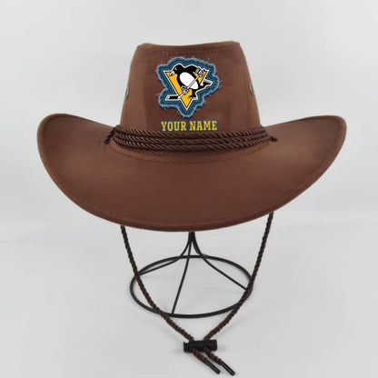 LIMITED EDITION - NEW CUSTOMIZED NHL26 PBP PITTSBURGH PENGUINS COWBOY HAT