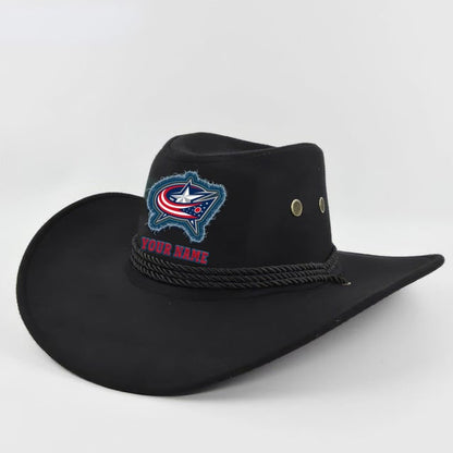 LIMITED EDITION - NEW CUSTOMIZED NHL18 CBJ COLUMBUS BLUE JACKETS COWBOY HAT