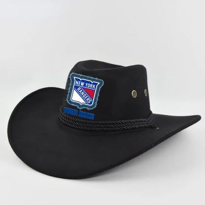 LIMITED EDITION - NEW CUSTOMIZED NHL24 NYR NEW YORK RANGERS COWBOY HAT