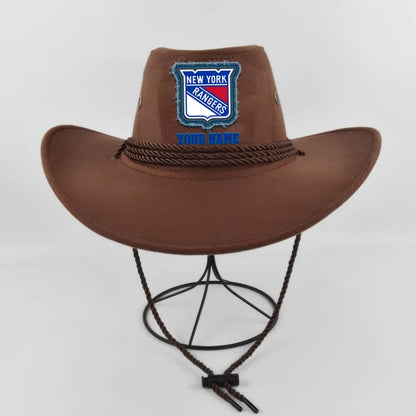 LIMITED EDITION - NEW CUSTOMIZED NHL24 NYR NEW YORK RANGERS COWBOY HAT