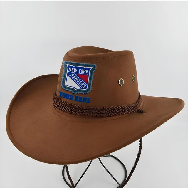 LIMITED EDITION - NEW CUSTOMIZED NHL24 NYR NEW YORK RANGERS COWBOY HAT