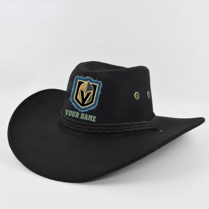 LIMITED EDITION - NEW CUSTOMIZED NHL04 VGK VEGAS GOLDEN KNIGHTS COWBOY HAT
