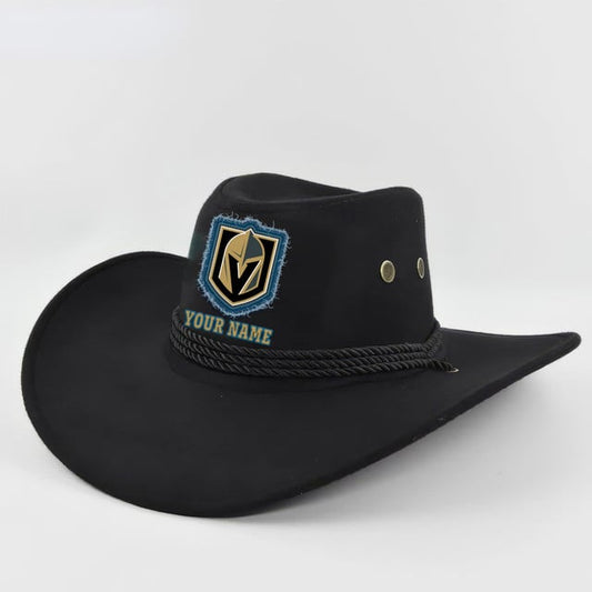 LIMITED EDITION - NEW CUSTOMIZED NHL04 VGK VEGAS GOLDEN KNIGHTS COWBOY HAT