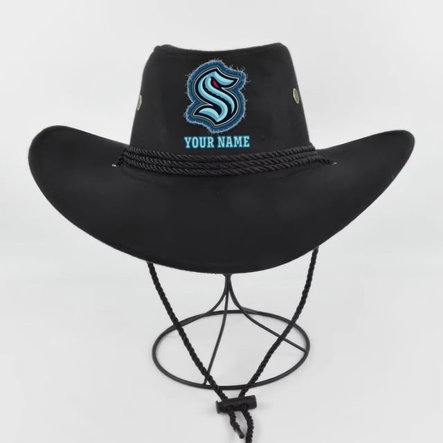 LIMITED EDITION - NEW CUSTOMIZED NHL20 STK SEATTLE KRAKEN COWBOY HAT