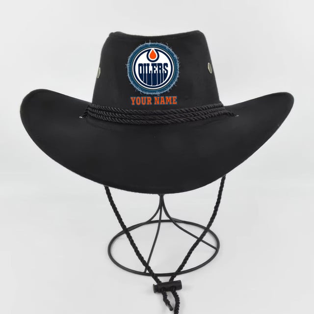 LIMITED EDITION - NEW CUSTOMIZED NHL03 EMO EDMONTON OILERS COWBOY HAT
