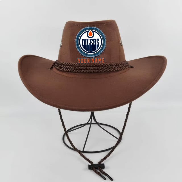 LIMITED EDITION - NEW CUSTOMIZED NHL03 EMO EDMONTON OILERS COWBOY HAT