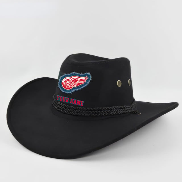 LIMITED EDITION - NEW CUSTOMIZED NHL22 DRW DETROIT RED WINGS COWBOY HAT