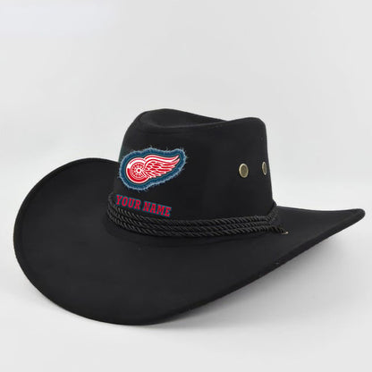LIMITED EDITION - NEW CUSTOMIZED NHL22 DRW DETROIT RED WINGS COWBOY HAT