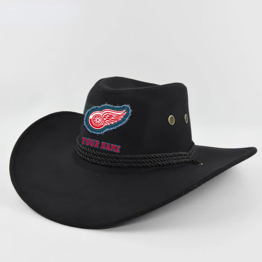 LIMITED EDITION - NEW CUSTOMIZED NHL22 DRW DETROIT RED WINGS COWBOY HAT