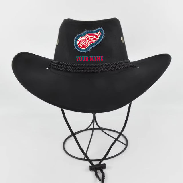 LIMITED EDITION - NEW CUSTOMIZED NHL22 DRW DETROIT RED WINGS COWBOY HAT