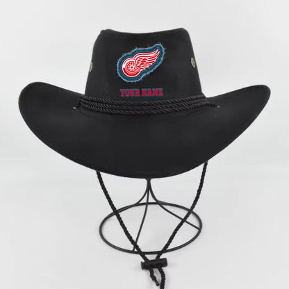 LIMITED EDITION - NEW CUSTOMIZED NHL22 DRW DETROIT RED WINGS COWBOY HAT