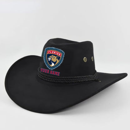 LIMITED EDITION - NEW CUSTOMIZED NHL01 FPT FLORIDA PANTHERS COWBOY HAT