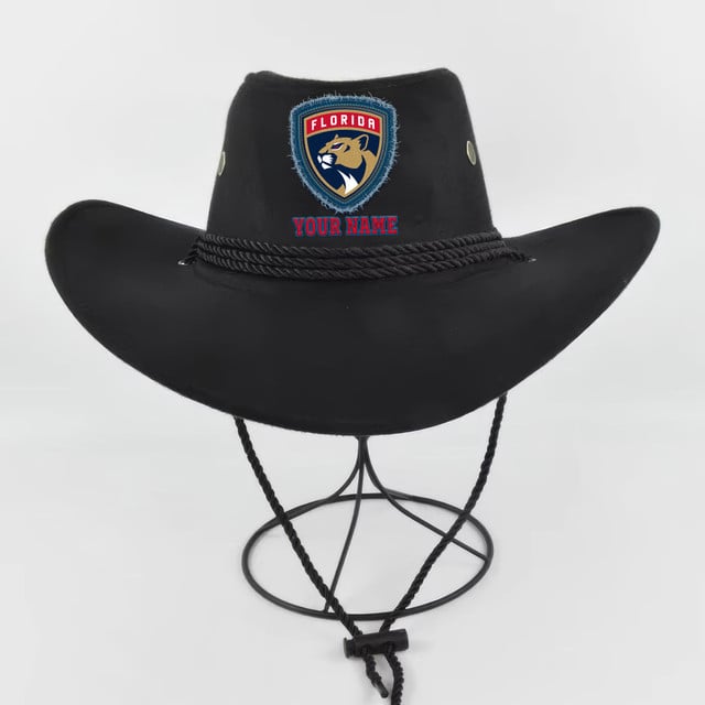 LIMITED EDITION - NEW CUSTOMIZED NHL01 FPT FLORIDA PANTHERS COWBOY HAT