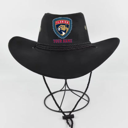 LIMITED EDITION - NEW CUSTOMIZED NHL01 FPT FLORIDA PANTHERS COWBOY HAT