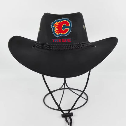 LIMITED EDITION - NEW CUSTOMIZED NHL17 CGF CALGARY FLAMES COWBOY HAT